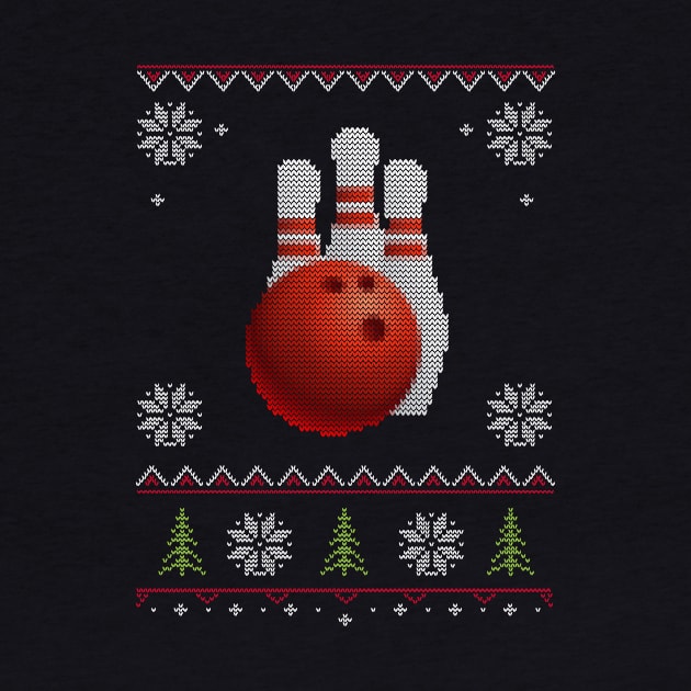 Bowling Ugly Sweater Christmas by vladocar